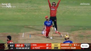 Virat kohli Wiclet today full video vs Srh  Virat kohli out on 42 run today  Virat kohli batting