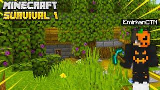 Başlangıç Kulübesi ve Temel Gelişimler Minecraft Survival #1