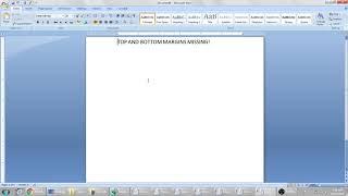 Top and Bottom Margins missing in word Quick Fix