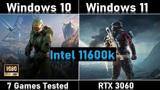 Windows 11 Benchmark intel i5 11600K With RTX 3060