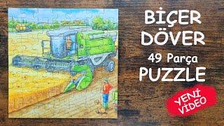 Tarım Aletleri Puzzle - 49 Parça - Biçer Döver