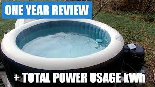 Intex Inflatable Spa Secrets  Hot Tub Review 1 Year Usage + Total Power Draw in 1 Year