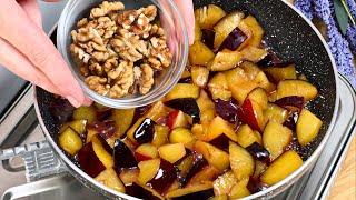 Roasted plums and nuts God how delicious it is Dessert in 5 minutes