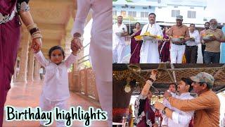 Highlights of Rudra’s birthday ️ 56 bhog 12 kg chandi ka chatra sawariya seth ke darbar me