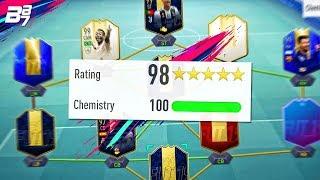 THE HIGHEST RATED TEAM ON FIFA 198 SQUAD BUILDER  FIFA 19