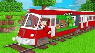 Mikey and JJ Survive Inside a TRAIN in Minecraft Maizen