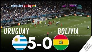  Uruguay 5-0 Bolivia COPA AMERICA 2024  Highligths  Simulación y recreación de videojuego