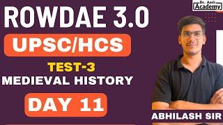 ROWDAE 3.0   Day 11  Medieval Test no 3  Dr Amit Academy