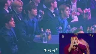 EXO reaction to BLACKPINK Seoul Music Awards 170119