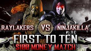 Ninjakilla vs Raylakers $100 FT10 MONEY MATCH INSANE - MKX