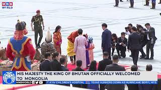 His Majesty the King of Bhutan Officially Welcomed to Mongolia.