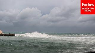 Powerful Rain And Wind From Hurricane Beryl Strike Barbados