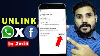 How to Unlink Facebook Page from WhatsApp  Facebook Se WhatsApp Number Kaise Hataye 2023