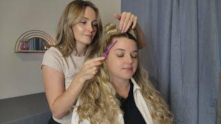 ASMR Perfectionist Twin Buns with Final Touches  Hair FixingMini CombingTeasingWax Application