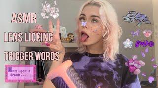 ASMR LENS LICKING TRIGGER WORDS