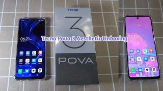 Tecno pova 3 + case + tempered glass + back film unboxing  setup  #tecnopova3unboxing