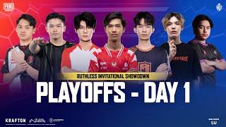 EN PUBG MOBILE RUTHLESS INVITATIONAL SHOWDOWN PLAYOFFS DAY 1 FT. #BTR #DRS #HORAA #A1 #TJB #I8 #AE