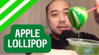 ASMR Apple Lollipop  Mouth Sounds & Licking 