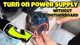 How to Turn on a Computer Power Supply Without a Mother Board
