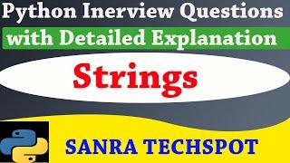 Important String Interview Questions in Python With Example  Python Tutorail in Tamil