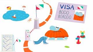  Бодо Бородо -   Как получить Визу?  Мультик для детей   Бодо путешествия