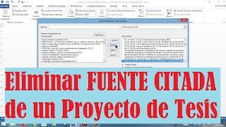 Eliminar Citas en Word  Administrador de Fuentes