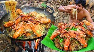 Cooking Noodle Seafood Crabs Shrimps eating so great - Fried Noodle Crabs Lobster Seafood recipe