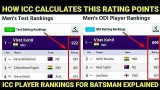 ICC Player Rankings for batsman Explained  Understanding the ICC Ranking System  ICC Rating Points