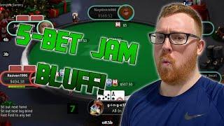 A BLUFF 5-BET JAM FOR A FULL STACK GingePoker Stream Highlights