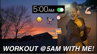 5am workout classes vlog ⊹ ࣪｡˖
