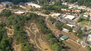 Aerials show Henderson County damage from Helene