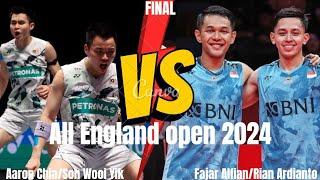 All England Open 2024 FINAL - Aaron ChiaSoh Wooi Yik  vs Fajar AlfianRian Ardianto 