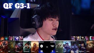 TES vs T1 - Game 1  Quarter Final LoL Worlds 2024  Top Esports vs T1 G1 full