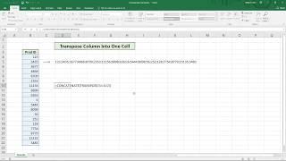 Transpose Column Into One Cell