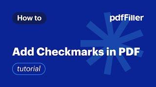 How to Add and Adjust Checkmarks Circles and Xs in pdfFiller