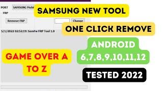 Samsung New Tool FRP Bypass One Click Remove  Game over All Devices Android 9101112 FREE Tool