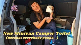 New Toilet For My Minivan Camper Because Everybody Poops   DIY Van Life Conversion On a Budget