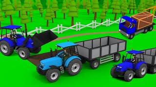 Construction of Concrete Ramp with Tractors - In the next part we collect pumpkins from the field