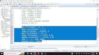 Primitive Data types in Java int shortbyte long float double char and boolean