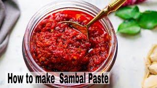 How to make Malaysian Sambal paste  Perfect for Nasi Lemak Sambal