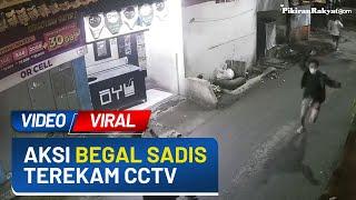 Viral Video Aksi Begal di Bandung Terekam CCTV Wajah Pelaku Beredar di Media Sosial