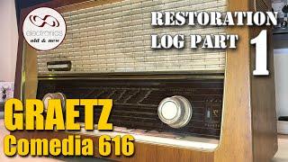 Graetz Comedia 616 tube radio restoration - Part 1. The dirtiest radio Ive ever seen.