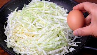Cabbage with 3 eggs is better than meat  Quick simple and delicious dinner recipe