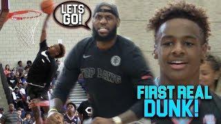 BRONNY James Jr FIRST EVER DUNK IN CHAMPIONSHIP GAME He’s ONLY 13