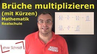 Brüche multiplizieren mit Kürzen - schlaue Methode - spart Zeit  Lehrerschmidt