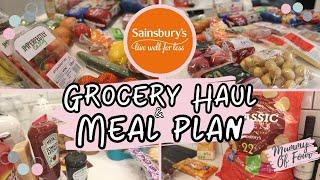 Sainsburys Grocery Haul & Meal Plan September 2021  Mummy Of Four UK