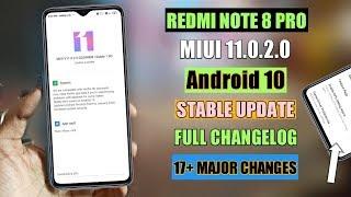 Redmi Note 8 Pro Miui 11.0.2.0 Android 10 New Update Full Changelog  Redmi Note 8 Pro Android 10