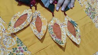 Summer dress design 2024#edenrobe dress Daman sleeve  dubbata leaf  designing.