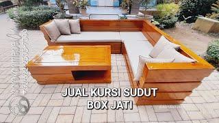 KURSI SUDUT TAMU BOX JATI MINIMALIS MURAH