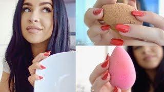 DIY  HOW TO CLEAN A BEAUTY BLENDER SPONGE & DISINFECT IT  SPONGES + MAKEUP BRUSHES 100% WORKS